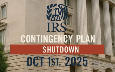 IRS contingency plan for the shutdown. Oct 1st, 2025