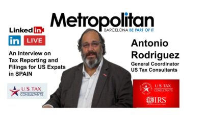 LIVE INTERVIEW – on Thursday 19th at 11:00, with Antonio Rodriguez (US Tax Consultants)